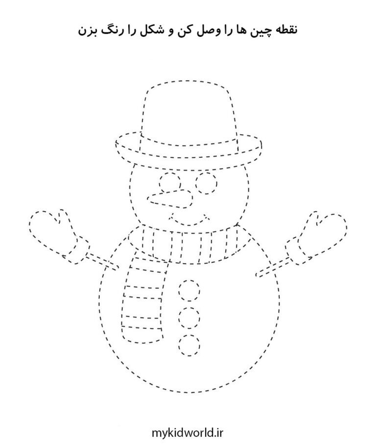 رنگ آمیزی آدم برفی ۱