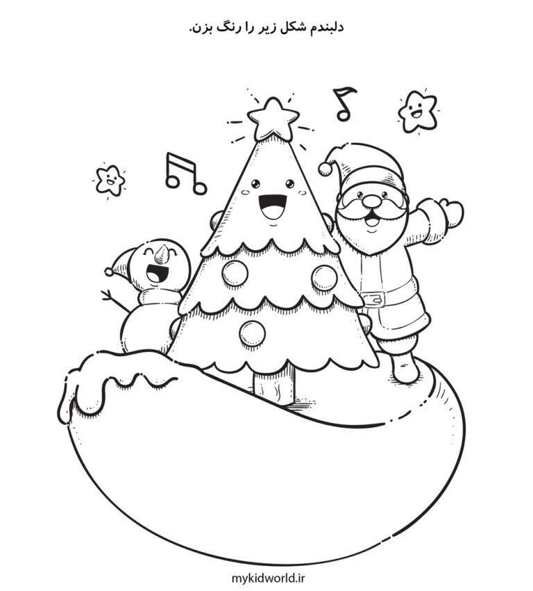 کاربرگ رنگ آمیزی کریسمس