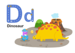 کاربرگ الفبای انگلیسی حرف D