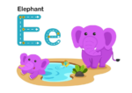 کاربرگ الفبای انگلیسی حرف Ee