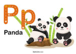 کاربرگ الفبای انگلیسی حرف Pp